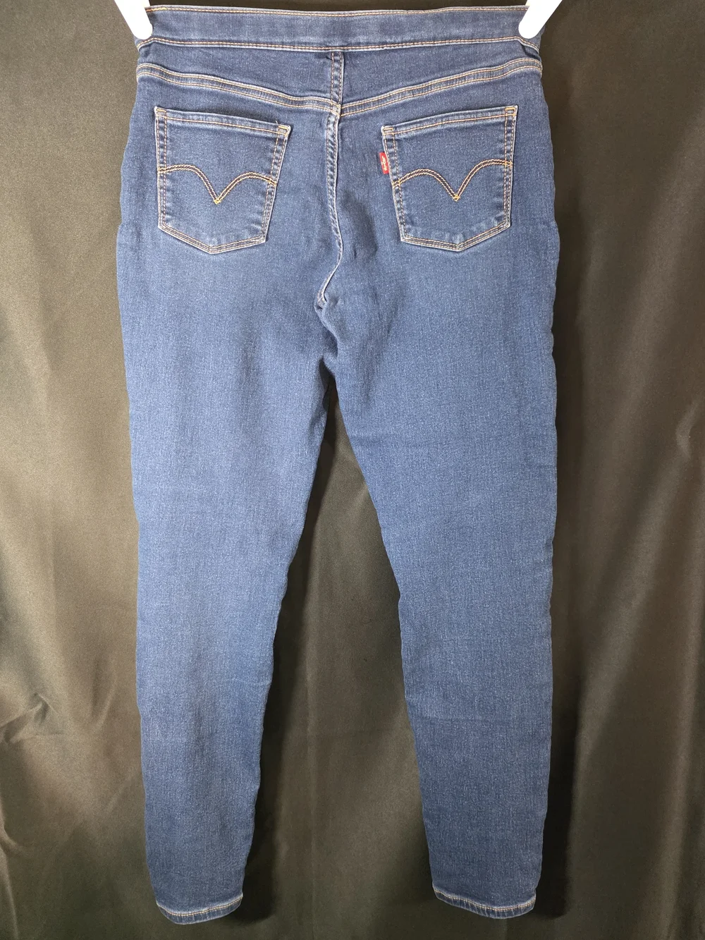 Levi's Girls Pull-On Stretch Skinny Jegging Jeans Blue Denim Size 16 Adj Waist